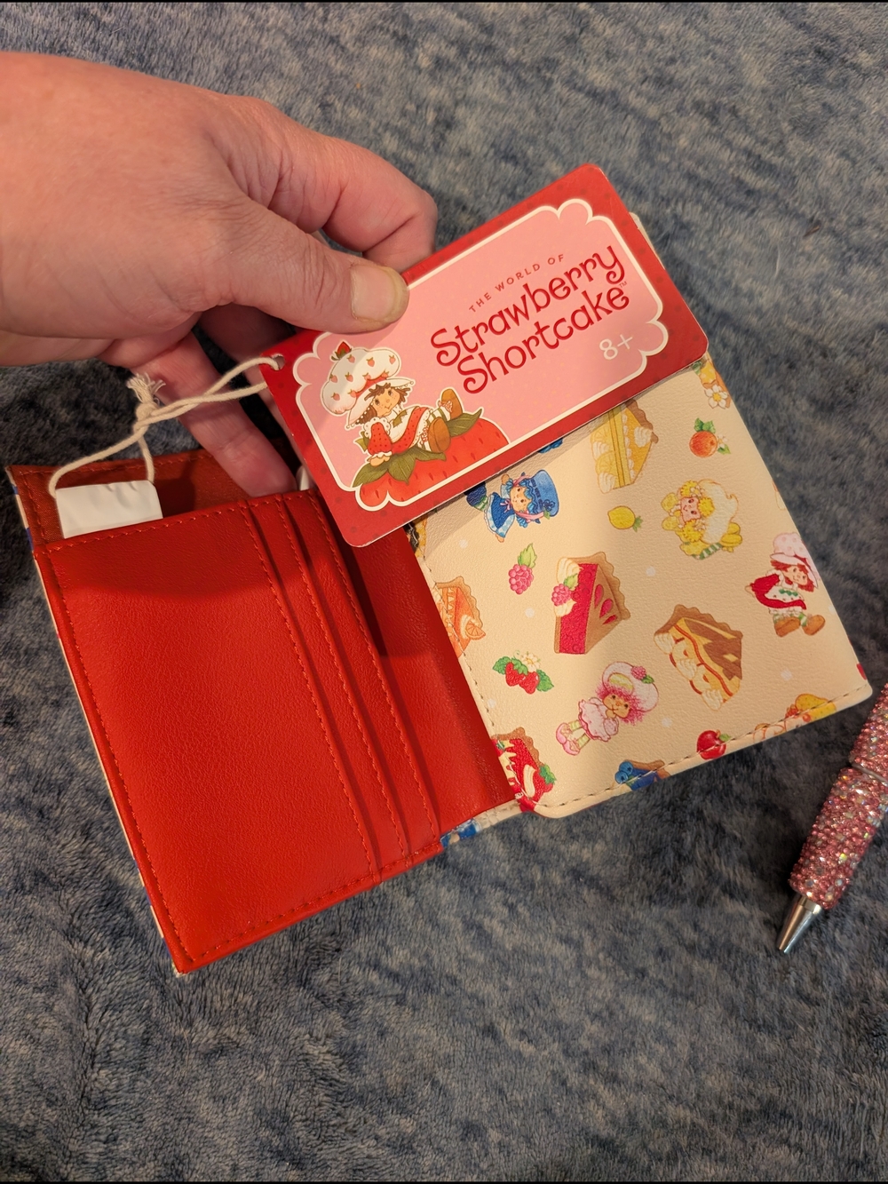 Loungefly x Strawberry Shortcake Pink Character Wallet And Pen - Picture 4 of 7